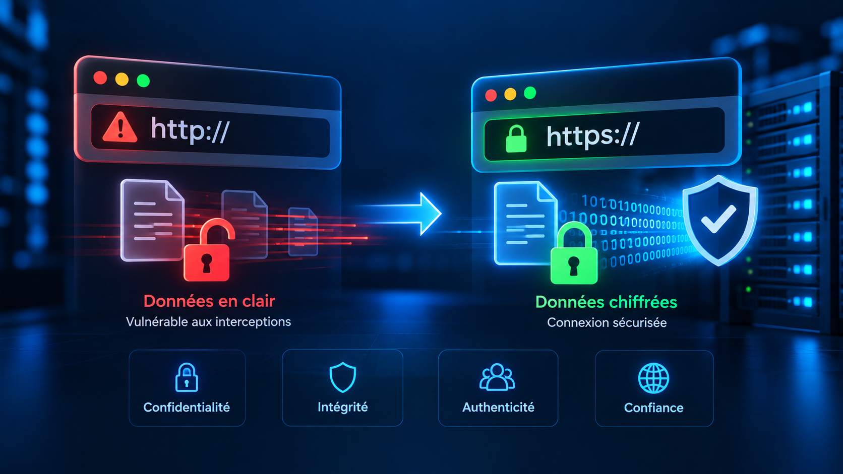 Quelles différences entre HTTP et HTTPS?