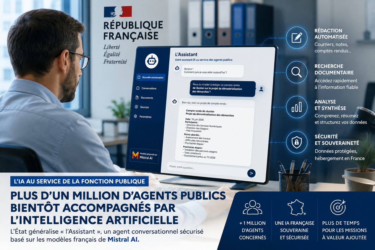 L&rsquo;État déploie son agent IA : une nouvelle ère pour les fonctionnaires