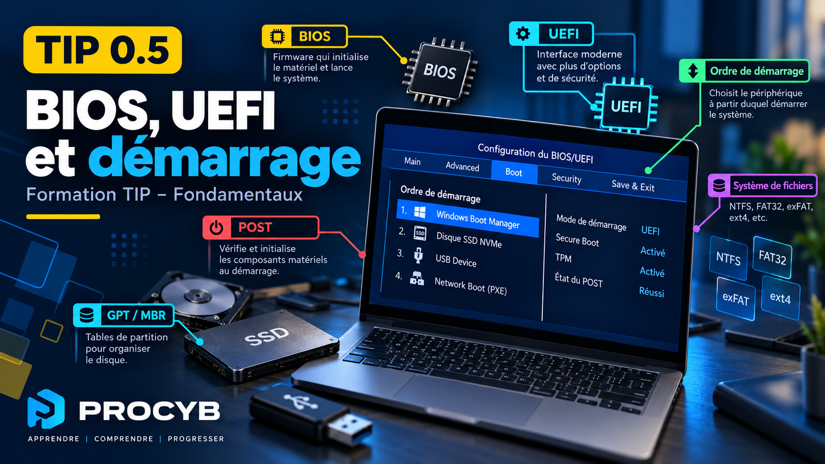 TIP 0.5 – BIOS, UEFI et démarrage d’un ordinateur