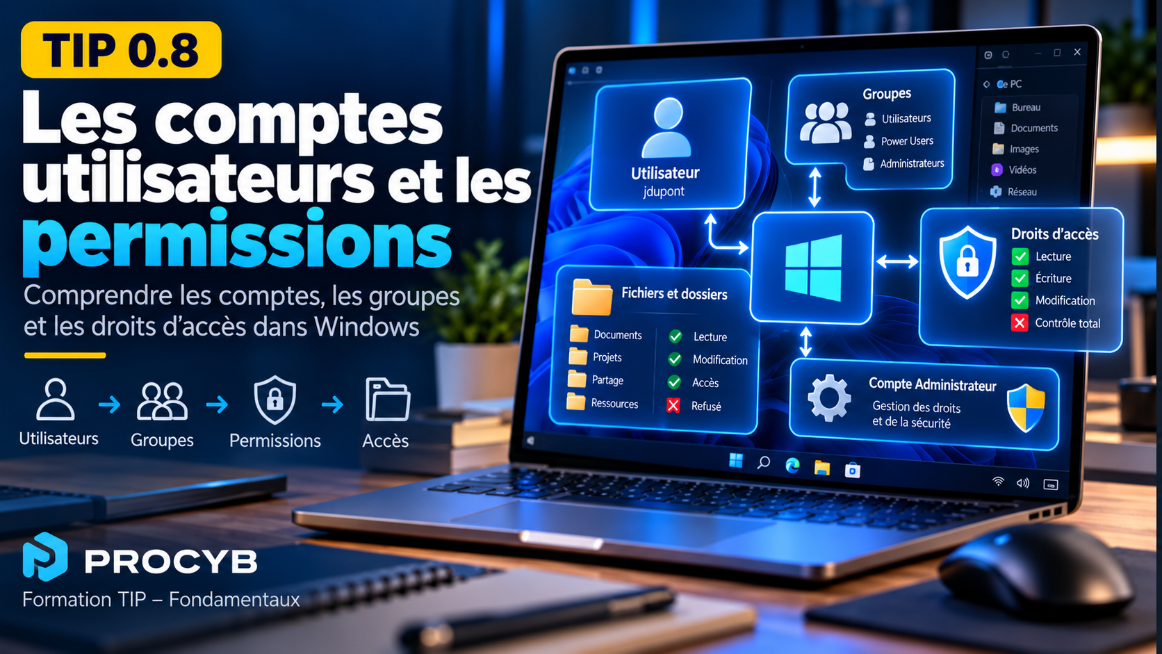 TIP 0.8 – Comptes utilisateurs, groupes et droits