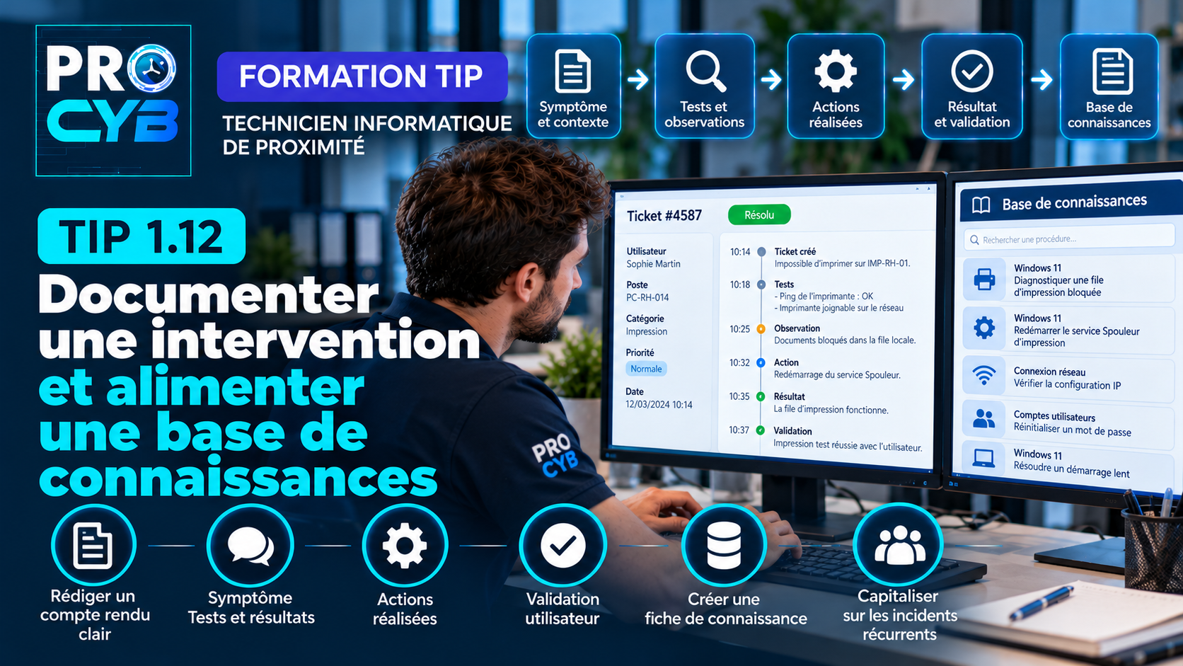 TIP 1.12 – Documenter une intervention et alimenter une base de connaissances