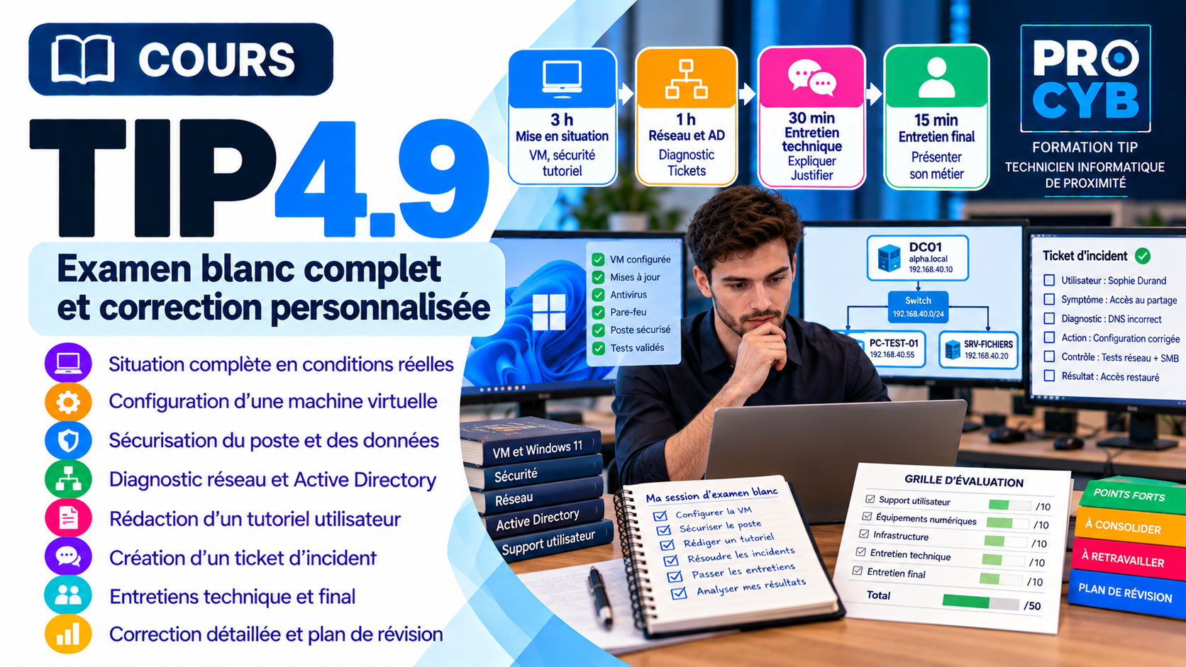 TIP 4.9 – Examen blanc complet et correction personnalisée