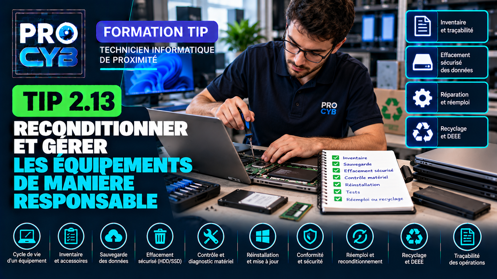TIP 2.13 – Reconditionner et gérer les équipements de manière responsable