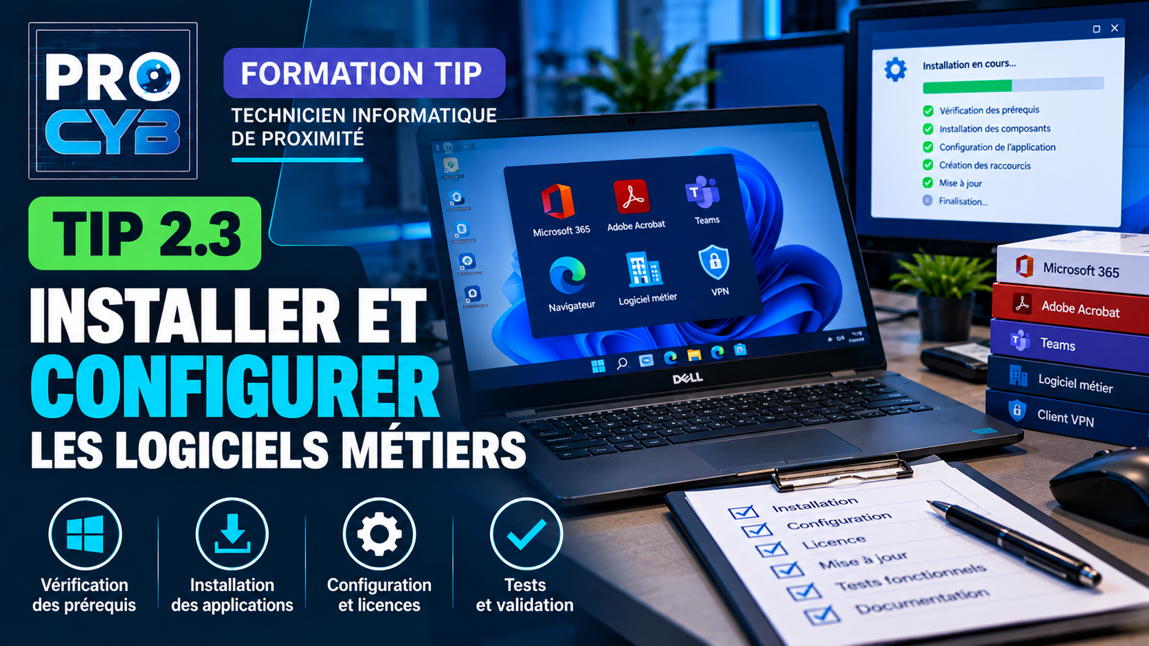 TIP 2.3 – Installer et configurer les logiciels métiers