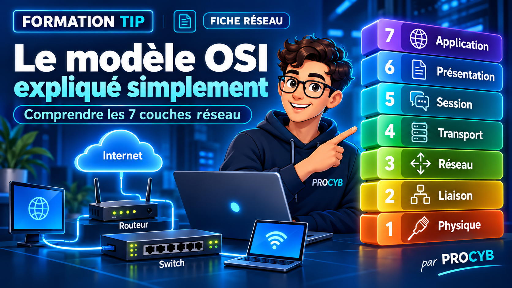 Fiche réseau – Le modèle OSI expliqué simplement