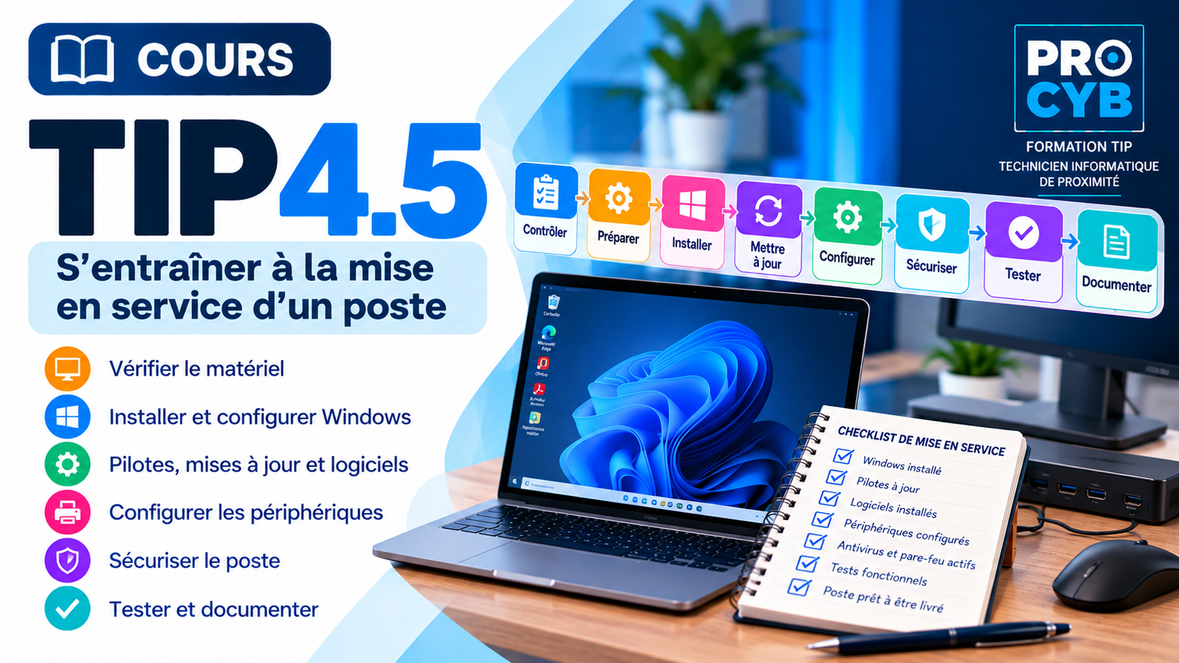 TIP 4.5 – S’entraîner à la mise en service d’un poste