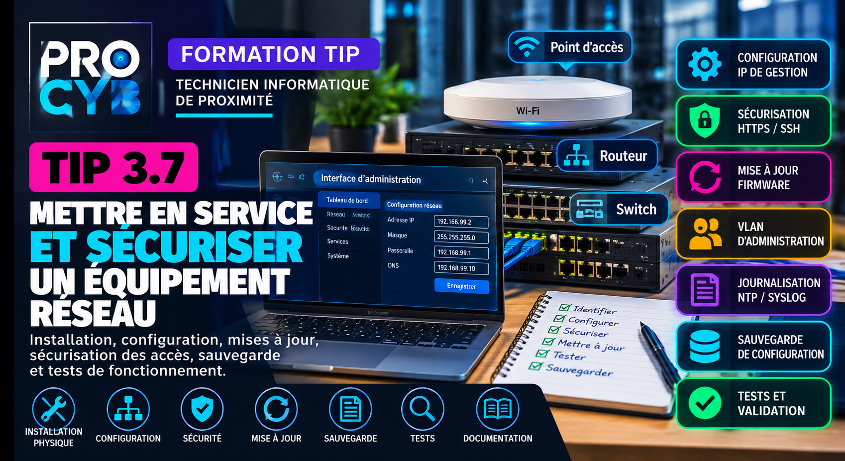 TIP 3.7 – Mettre en service et sécuriser un équipement réseau