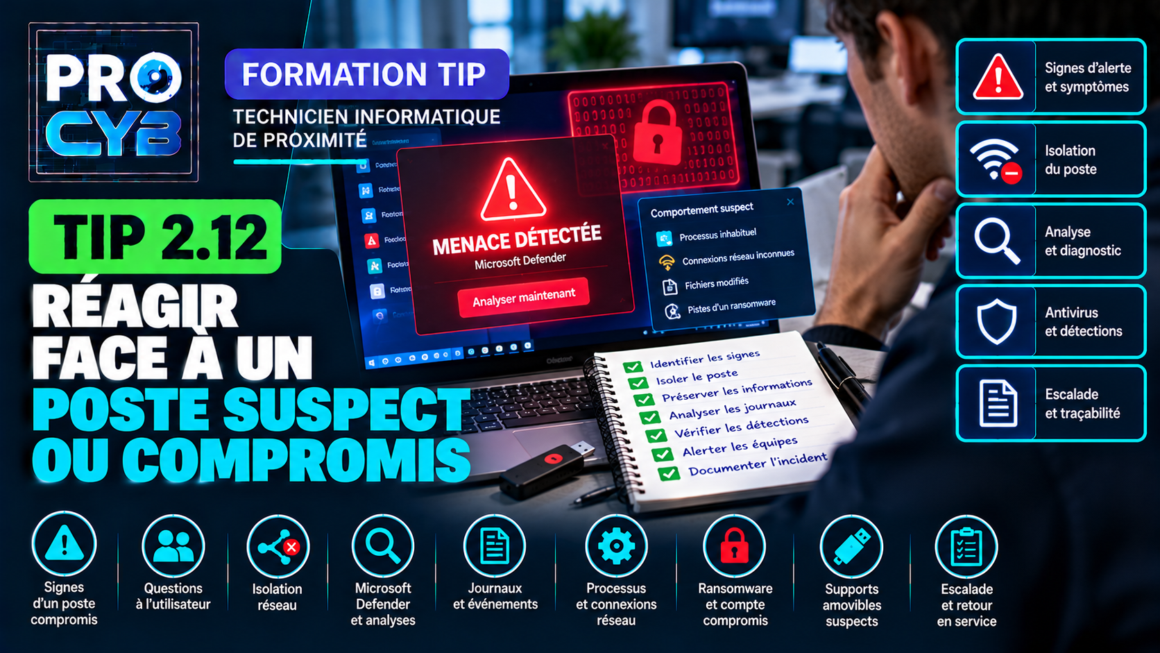 TIP 2.12 – Réagir face à un poste suspect ou compromis
